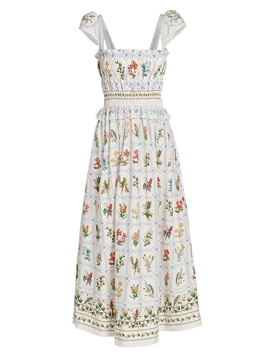 Women's Tropical Porcelain Maxi Dress - Off White