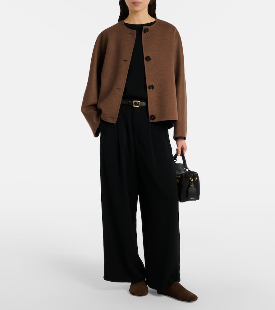 Donata satin wide-leg pants
