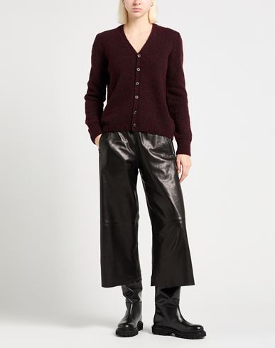 Woman Cardigan Burgundy Size L Virgin Wool, Polyamide
