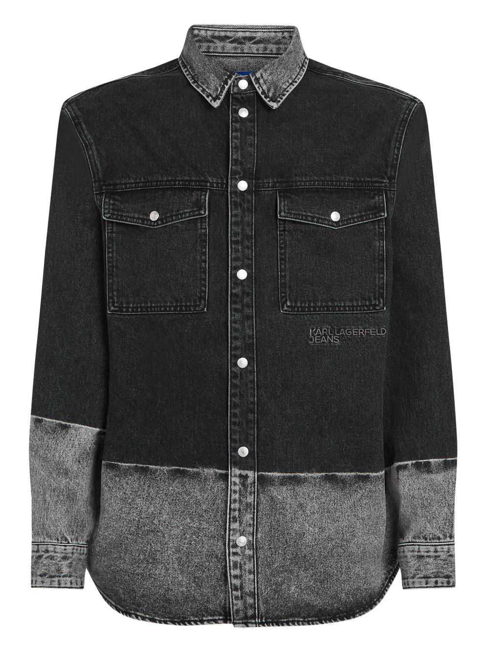 Karl Lagerfeld Jeans ombré-effect shirt - Black