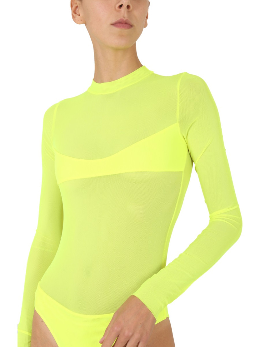 Yellow Solid Round Neck Top