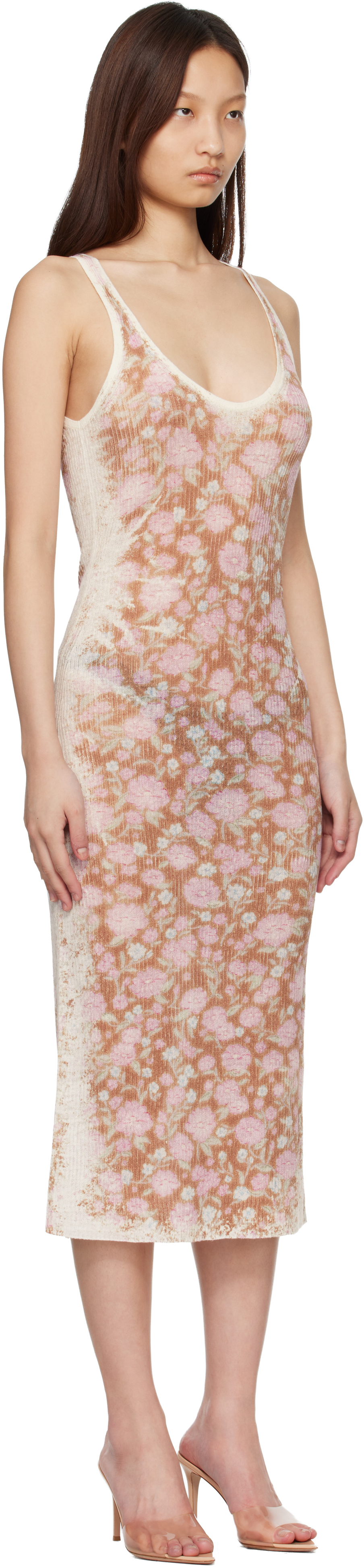 Pink & Beige M-Blom Midi Dress