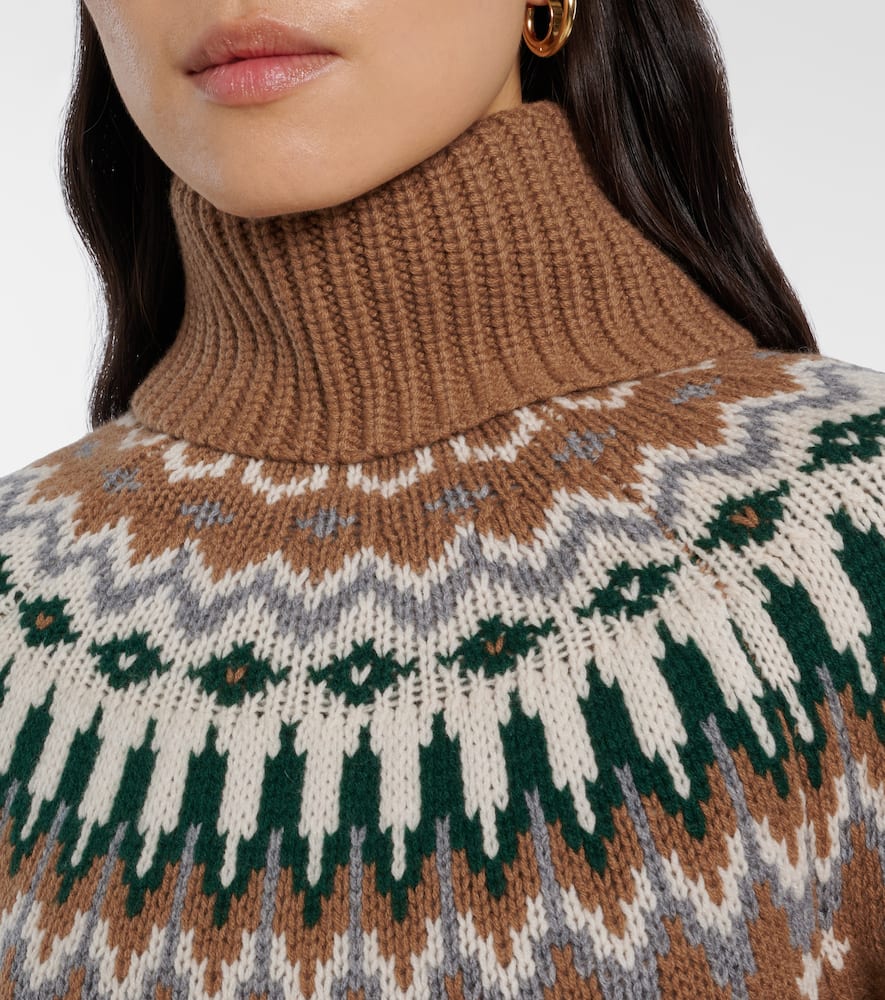 Ingrid jacquard cashmere turtleneck sweater