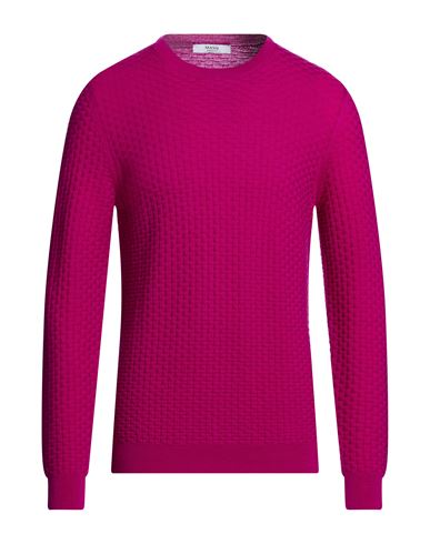 Man Sweater Plum Size 38 Merino Wool