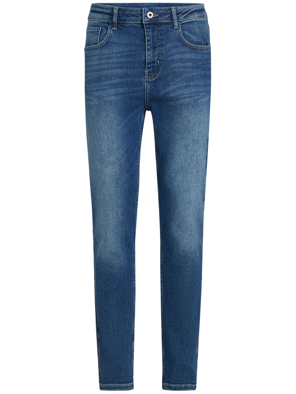 Logo-appliqué skinny jeans - Blue