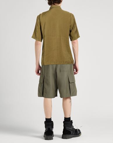 Family First Milano Man Shirt Military green Size M Cupro, Polyester