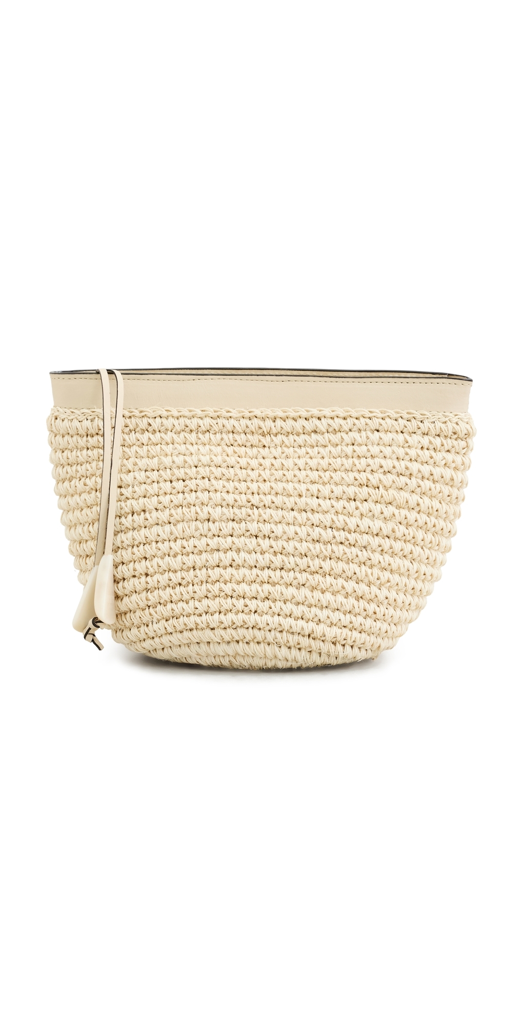 The Medium Zip Clutch Natural/Oyster One Size