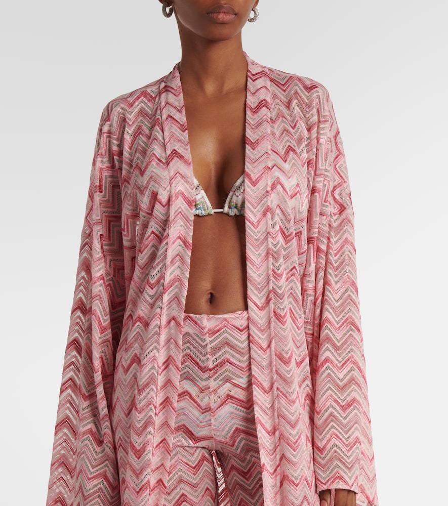 Zigzag lamé robe