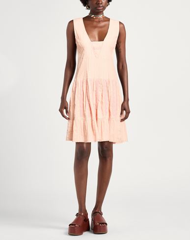 U & b Woman Mini dress Apricot Size S Cotton