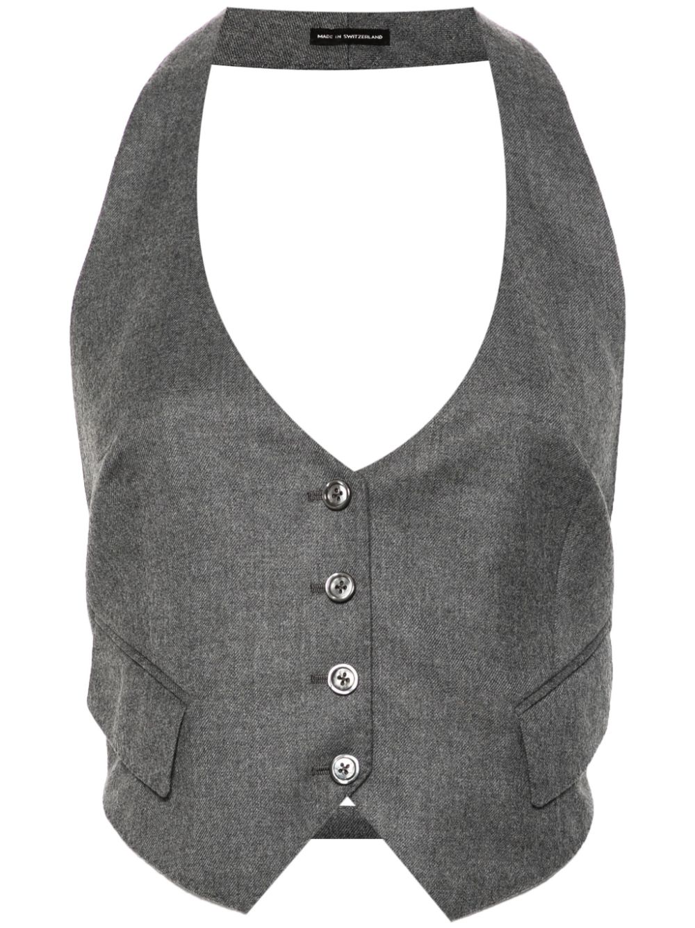 Flannel openback waistcoat - Grey