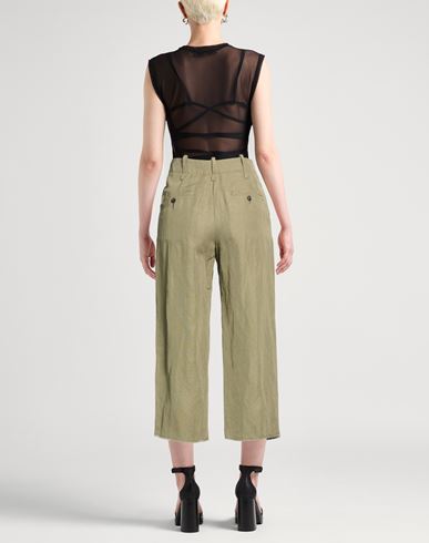 Woman Pants Sage green Size 4 Viscose, Linen