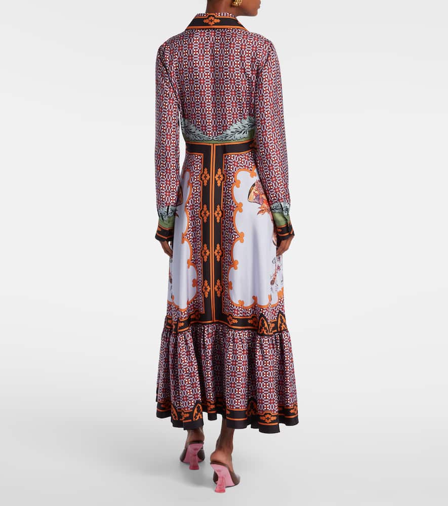 San Pietro printed silk maxi dress
