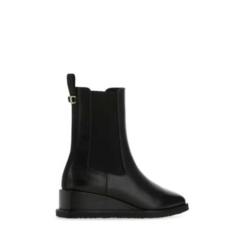Wedge-sole ankle boots - Black