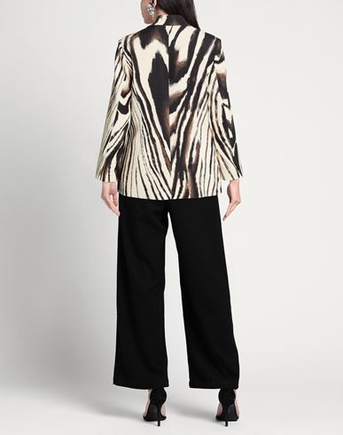 Woman Blazer Ivory Size 10 Polyester, Elastane