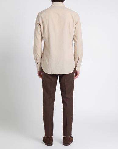 Man Shirt Beige Size 16 Cotton