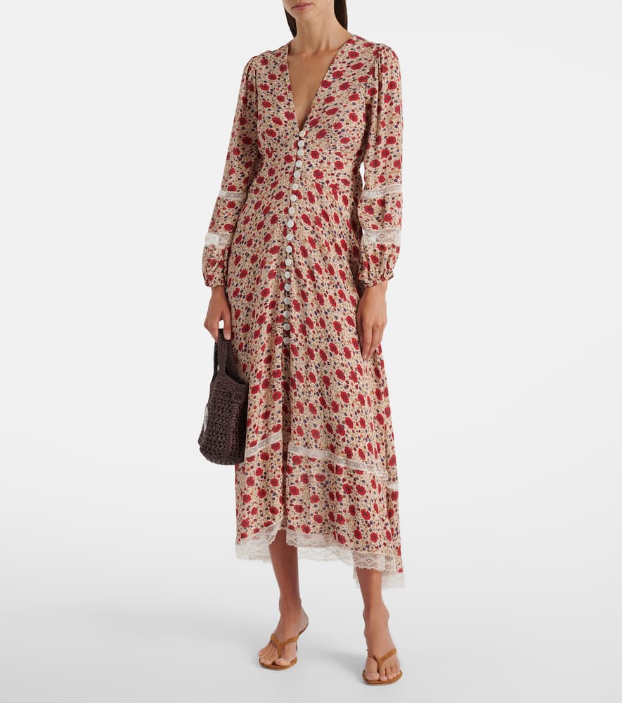 Raven floral midi dress