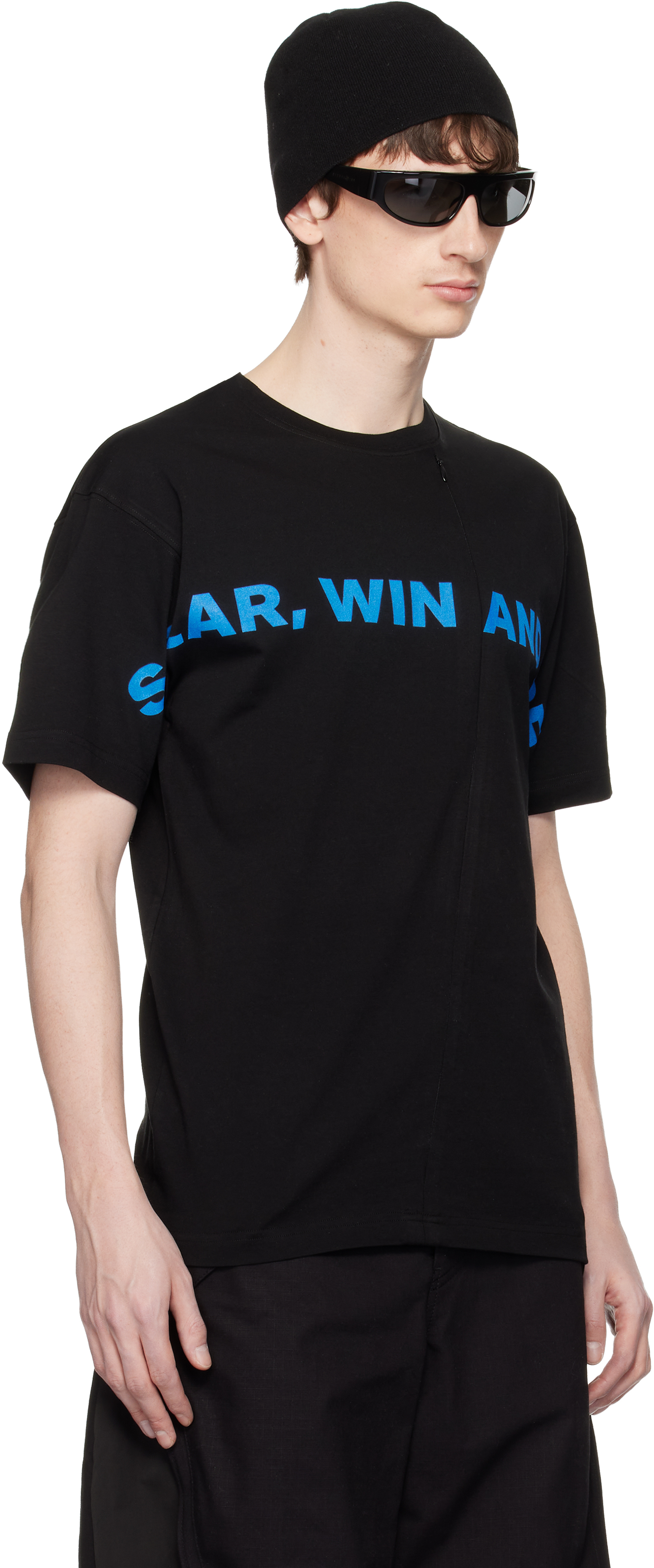 Black SWAF Conceal Zip T-Shirt