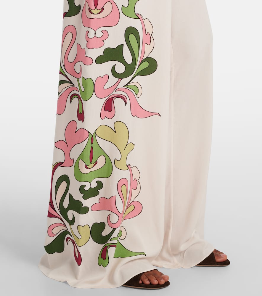 Inamorata printed high-rise wide-leg pants