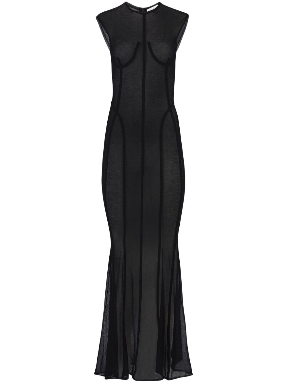 Sheer maxi dress - Black