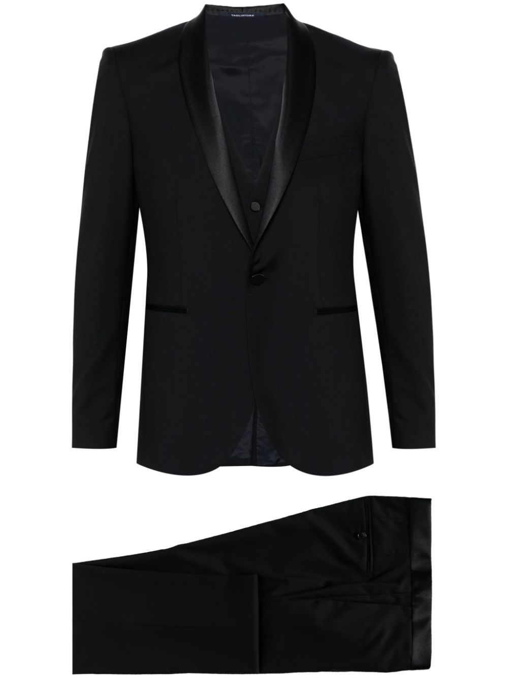Virgin-wool tuxedo suit - Blue