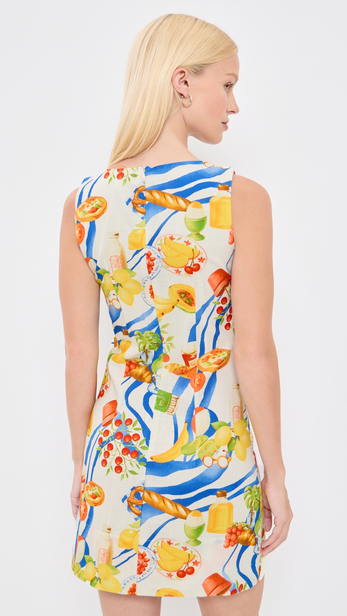 Shift Mini Dress White Multi