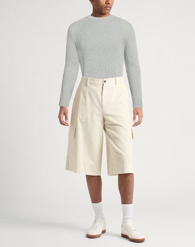 Agnona Man Sweater Light grey Size S Cotton, Silk, Metal