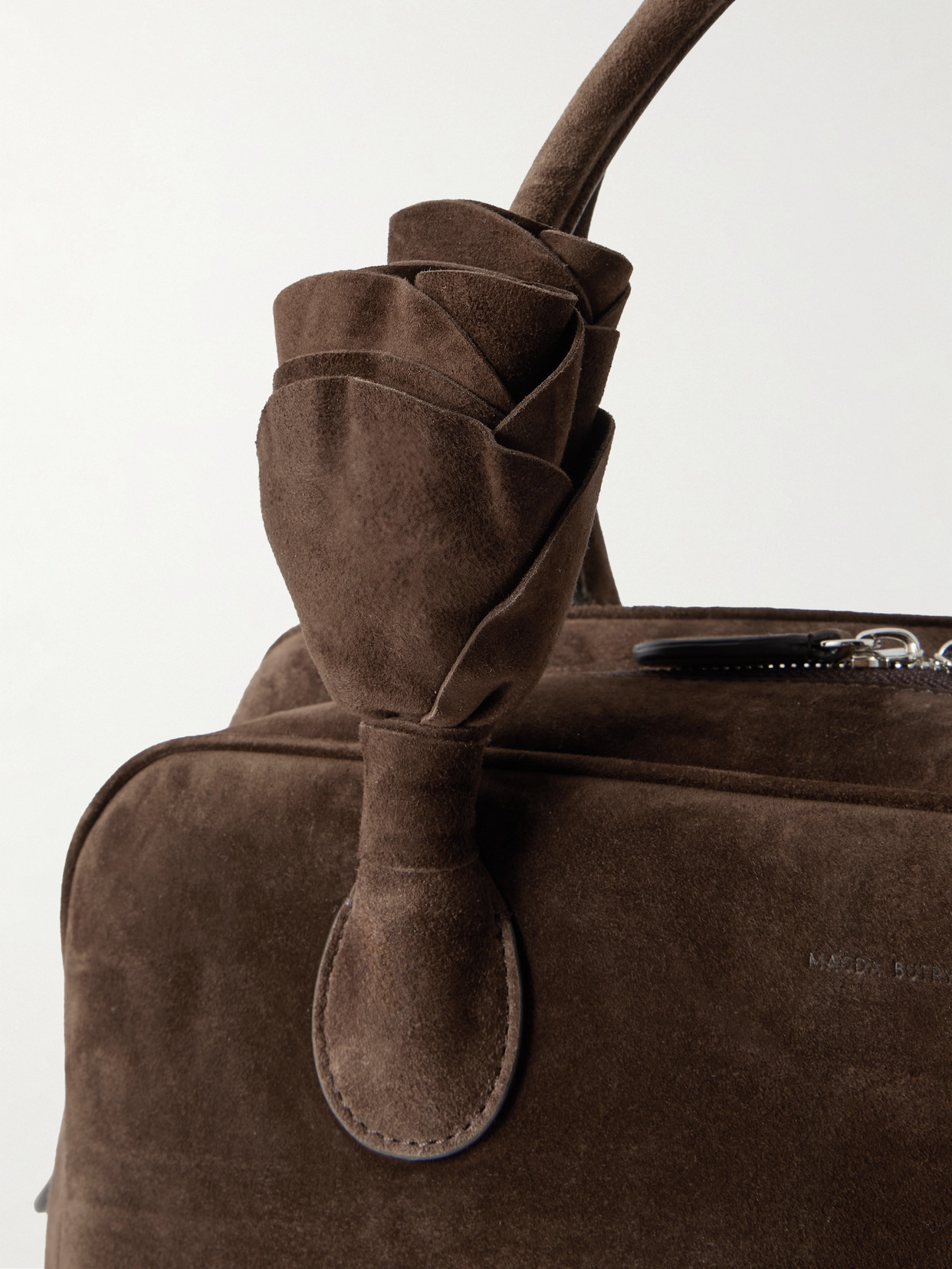 Brigitte Embellished Suede Shoulder Bag - Brown