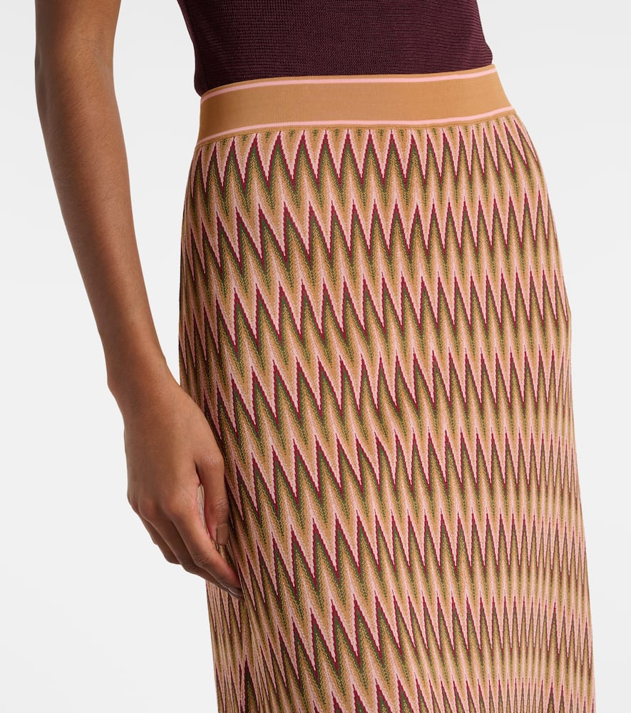 Brandy jacquard midi skirt