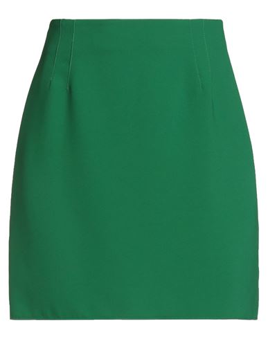 Woman Mini skirt Green Size 6 Polyester, Elastane