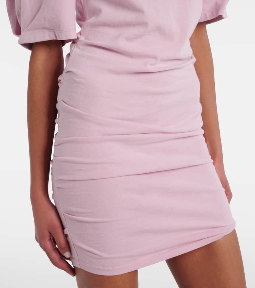 Mylda draped cotton jersey minidress