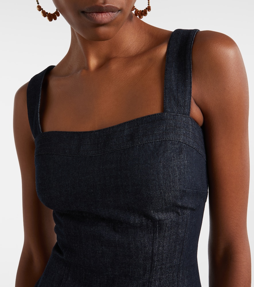 Rosaura floral denim midi dress