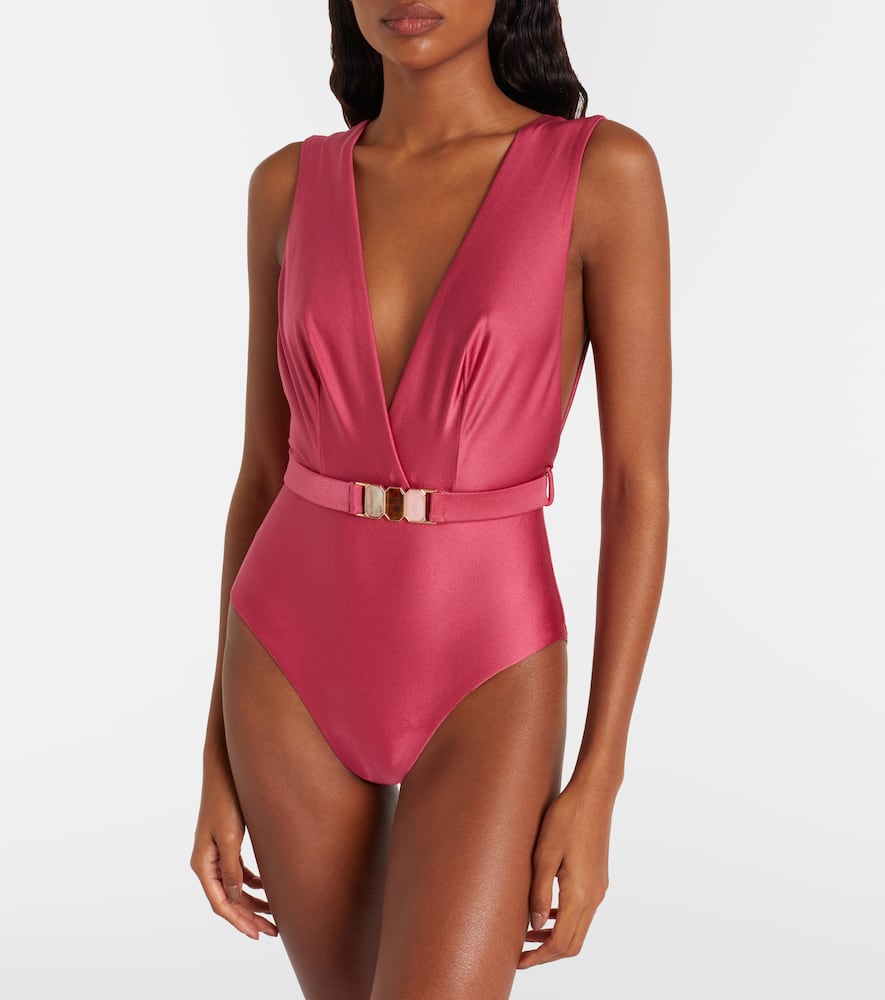 Wanderlust belted swimsuit