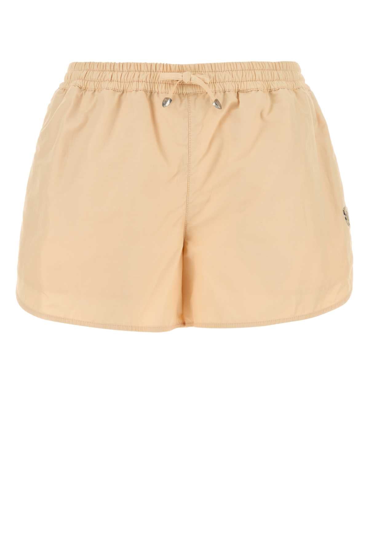 Nylon-Blend Shorts — Beige
