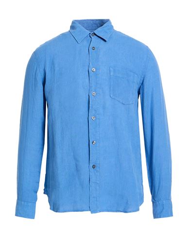 Man Shirt Blue Size S Linen