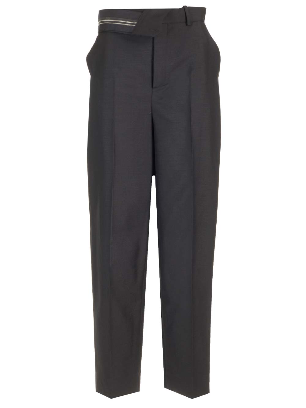 Black Mohair And Wool Trousers