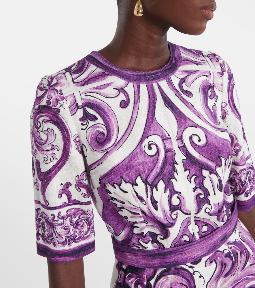 Majolica cotton-blend minidress