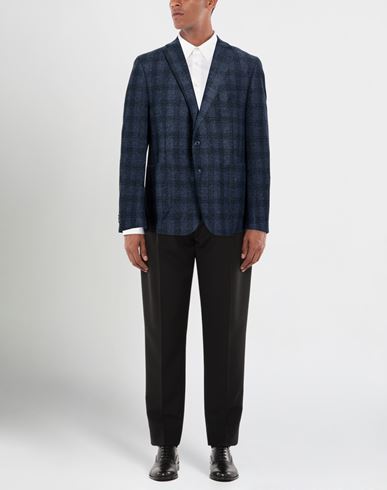 Man Blazer Navy Size 40 Acrylic, Virgin Wool, Polyester
