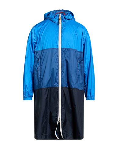 Man Overcoat & Trench Coat Azure Size 2 Polyester