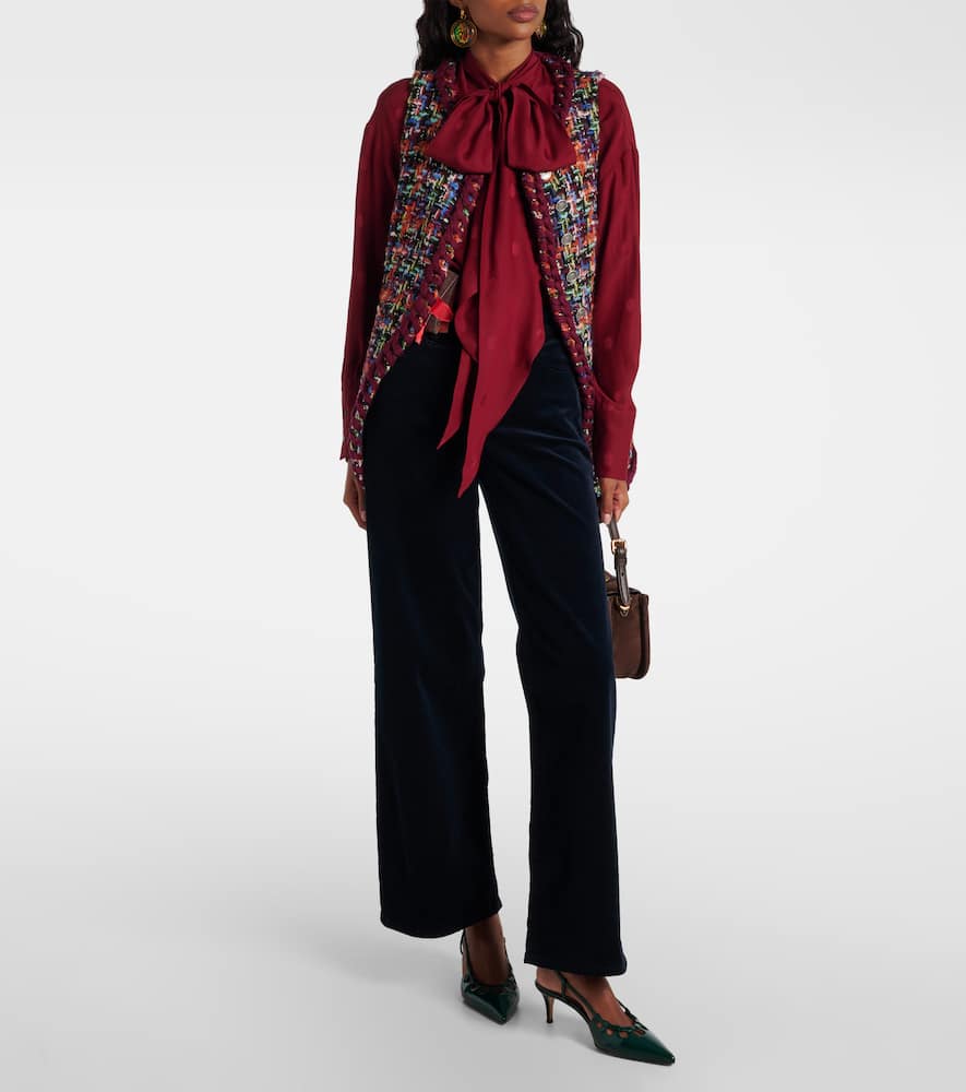 Le Slim Palazzo high-rise wide-leg jeans