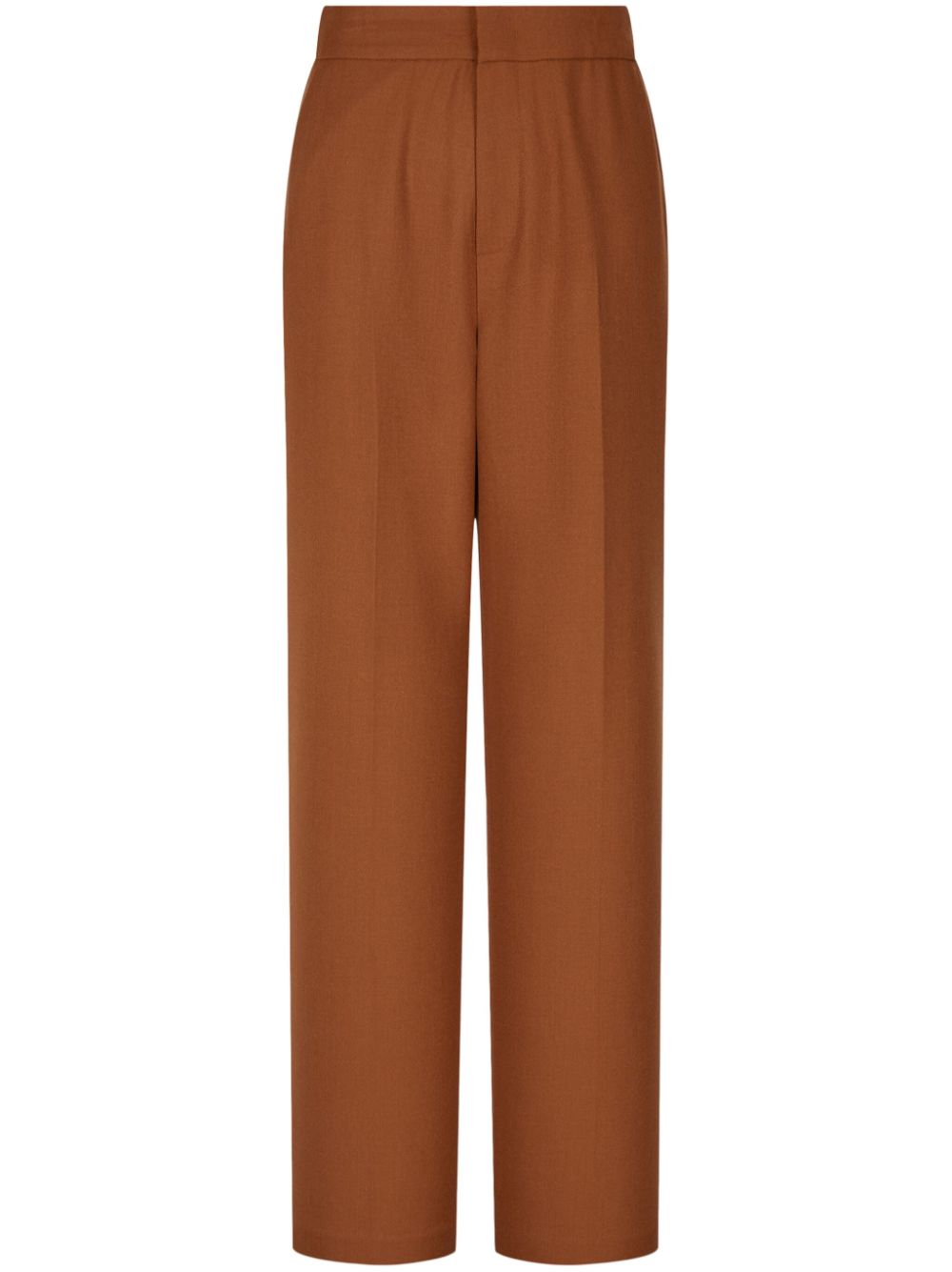 Pintuck-detail wide-leg trousers - Green
