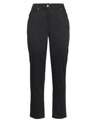 Woman Pants Black Size 6 Cotton, Elastane