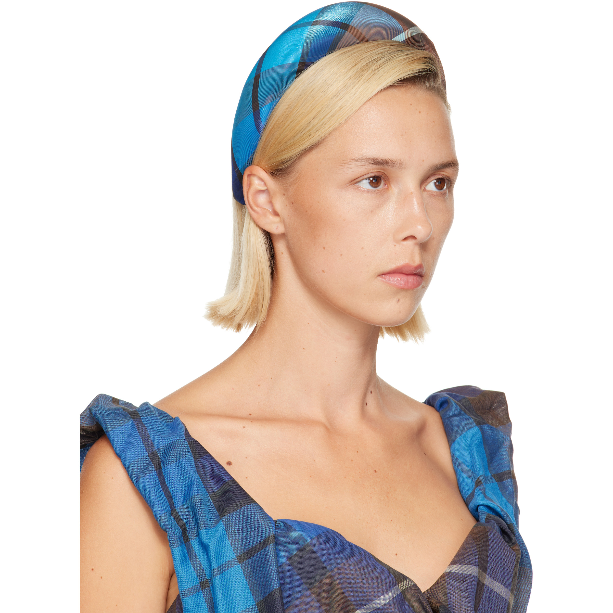 Blue & Brown Wide Headband
