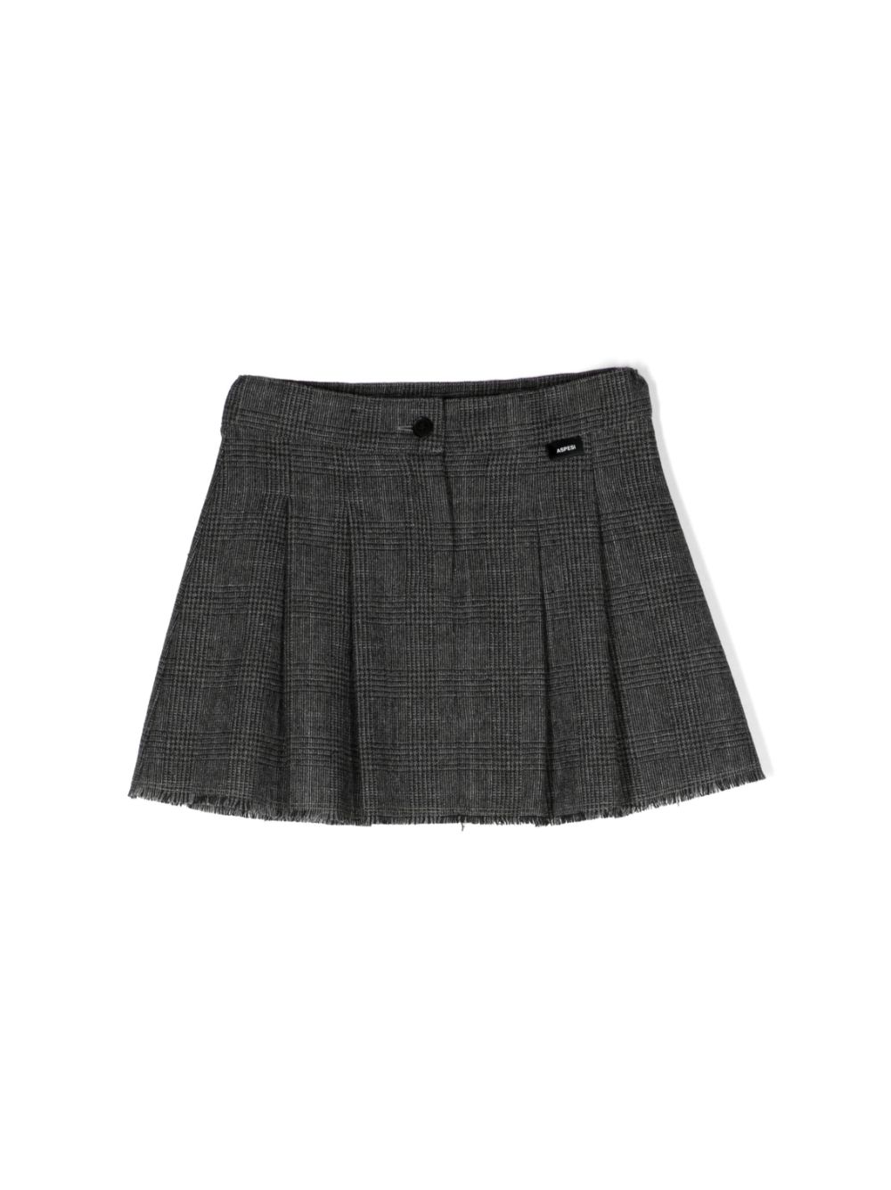 Checked pleated skirt - Grey