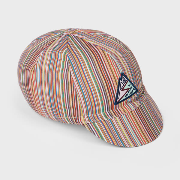 'Signature Stripe' Cycling Cap Multicolour