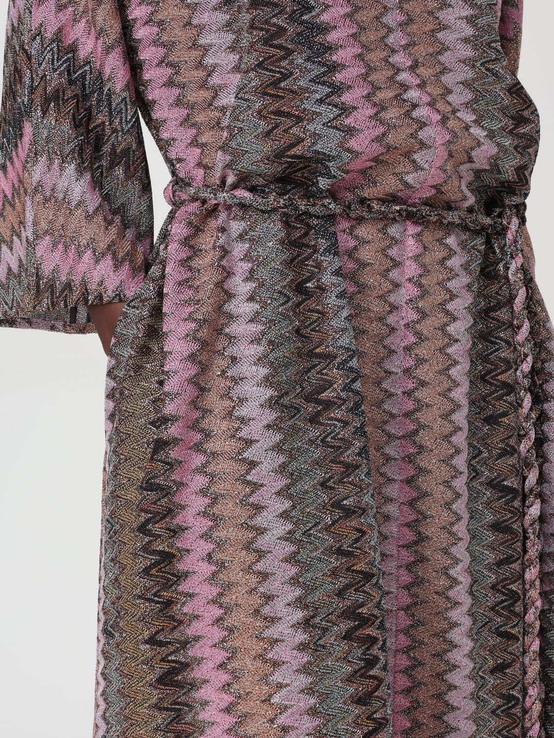 Zig-zag all-over pattern dress - Pink