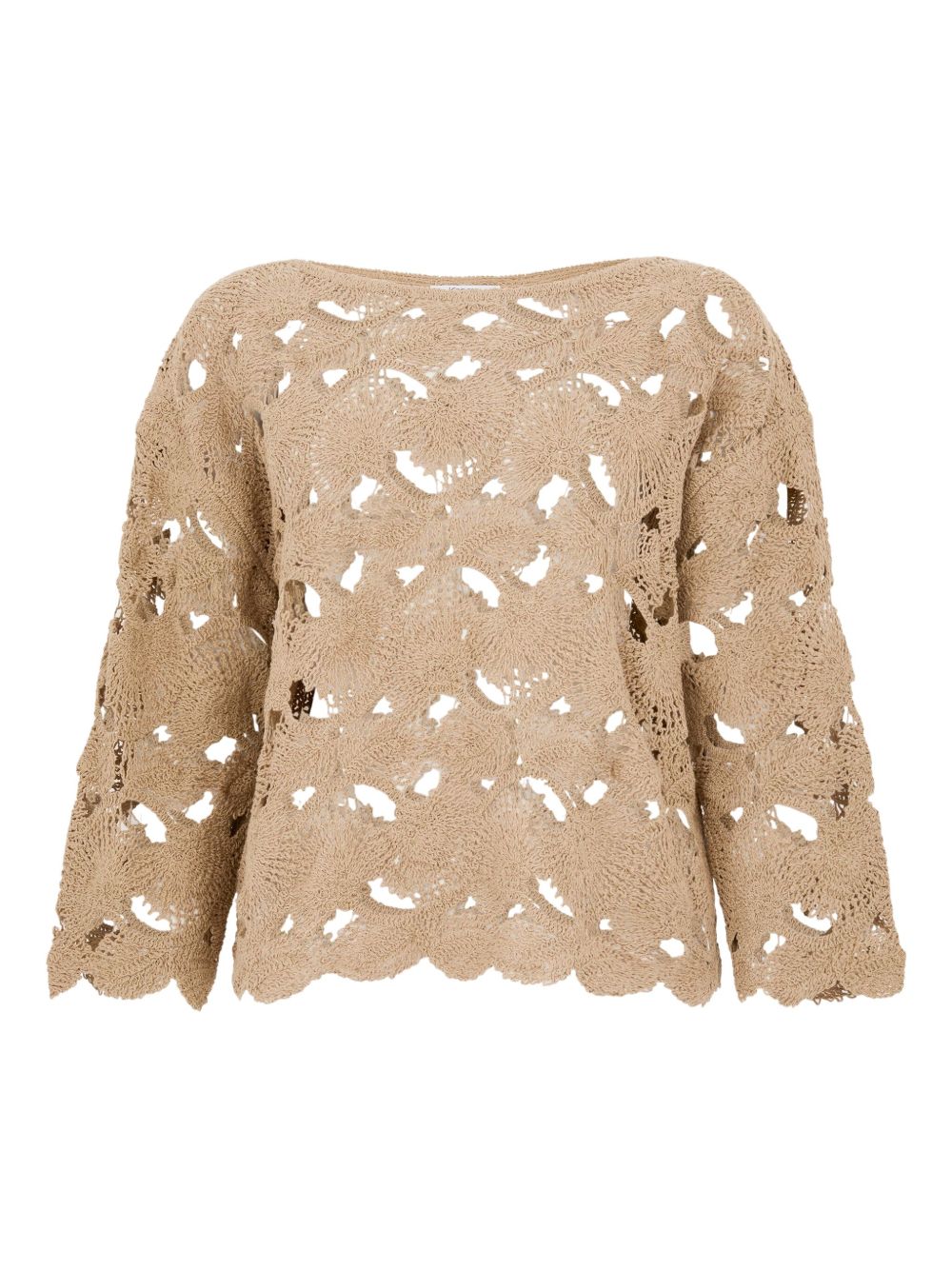 Kangra crochet-knit top - Brown