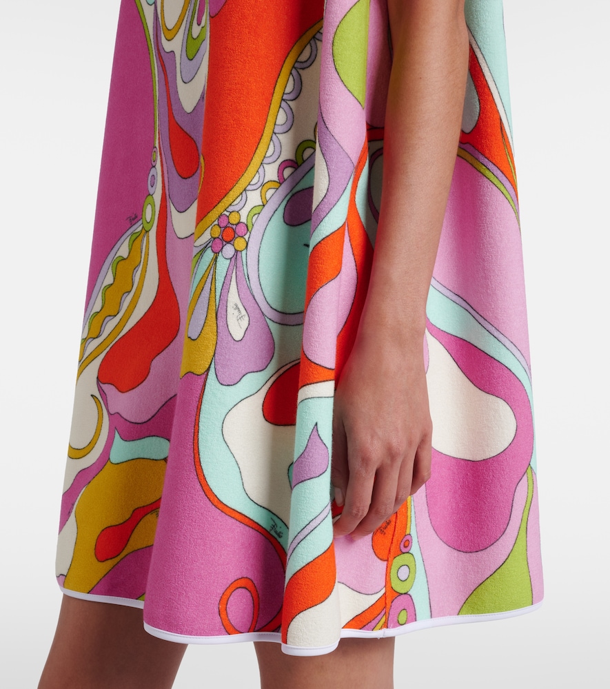 Orchidee cotton-blend terry minidress