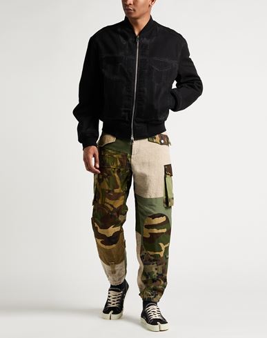 Man Pants Military green Size 34 Cotton, Hemp, Polyamide