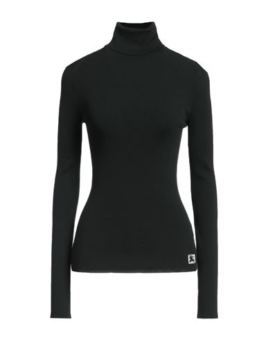 Woman Turtleneck Dark green Size M Wool, Polyester, Polyamide, Elastane