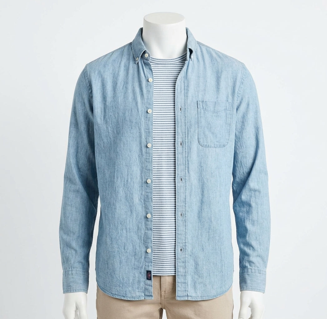 Tried & True Chambray Shirt In Vintage Indigo